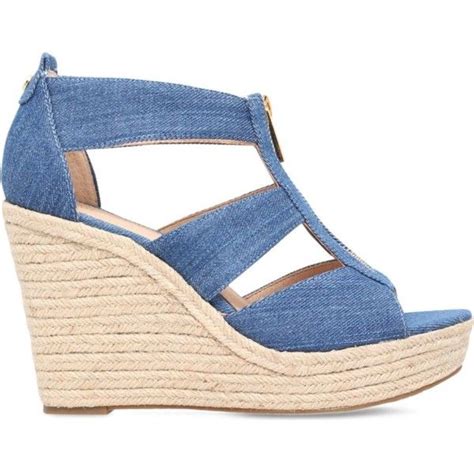 michael kors sandals wedge|michael kors denim wedge sandals.